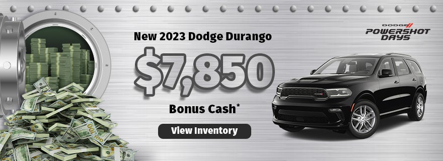 Get $7,850 Bonus Cash on a new 2023 Dodge Durango in Madison