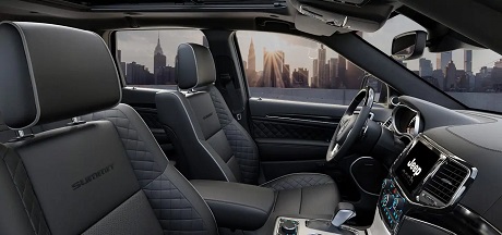 Interior appearance of the 2021 Jeep Grand Cherokee available at Rhythm Chrysler Dodge Jeep Ram