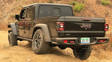 Exterior appearance of the 2021 Jeep Gladiator available at Rhythm Chrysler Dodge Jeep Ram