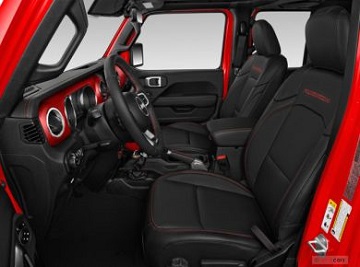 Interior appearance of the 2021 Jeep Gladiator available at Rhythm Chrysler Dodge Jeep Ram
