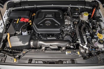 Engine appearance of the 2021 Jeep Wrangler 4XE available at Rhythm Chrysler Didge Jeep Ram