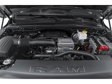 Engine appearance of the 2021 Ram 1500 available at Rhythm Chrysler Jeep Dodge Ram