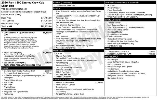 2026 RAM Ram 1500 Limited
