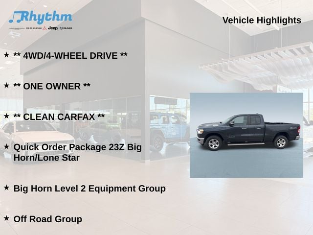 2019 RAM 1500 Big Horn/Lone Star Quad Cab 4x4 6'4' Box