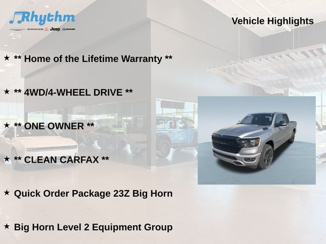 2022 RAM 1500 Big Horn Crew Cab 4x4 5'7' Box