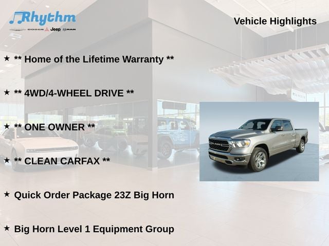 2022 RAM 1500 Big Horn Crew Cab 4x4 6'4' Box