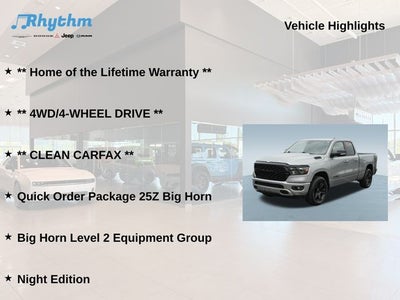 2022 RAM 1500 Big Horn Quad Cab 4x4 6'4' Box