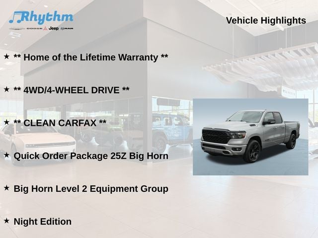 2022 RAM 1500 Big Horn Quad Cab 4x4 6'4' Box