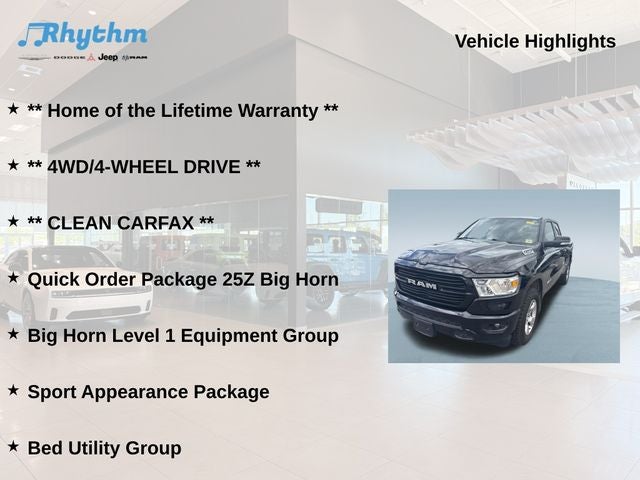 2021 RAM 1500 Big Horn Quad Cab 4x4 6'4' Box