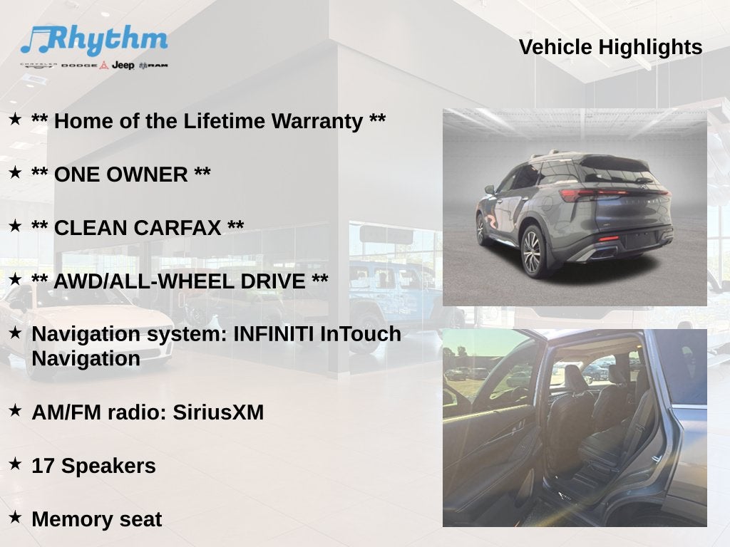 2025 INFINITI QX60 Sensory