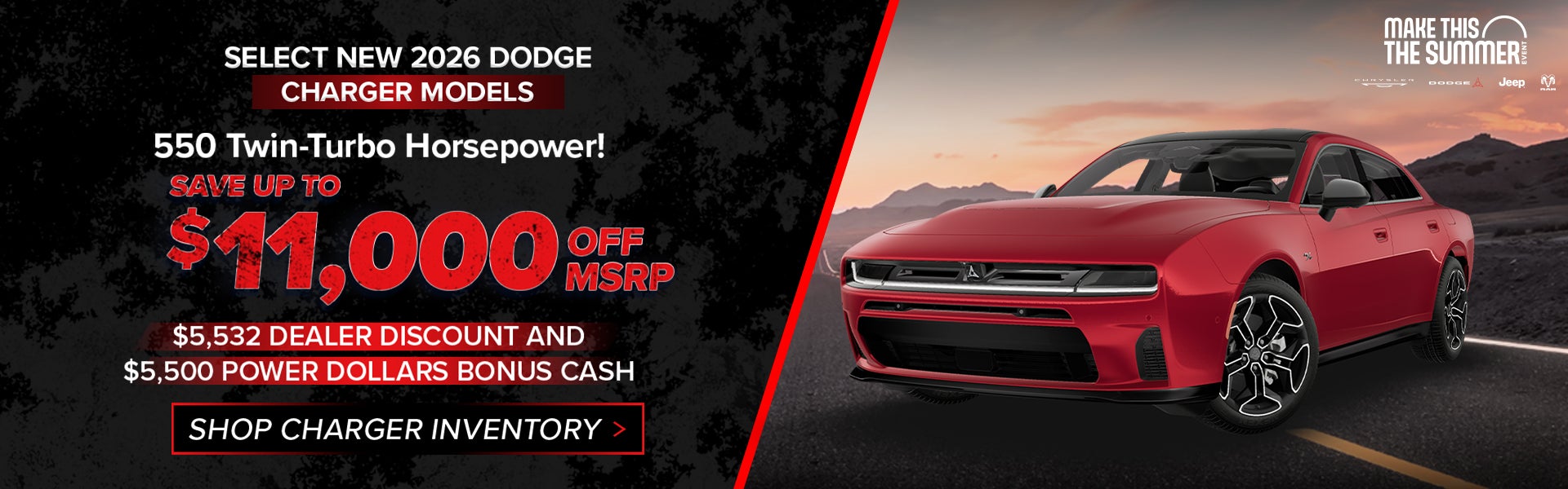 Up to $11,000 Off MSRP on a 550 Twin-Turbo Horsepower 2026 D