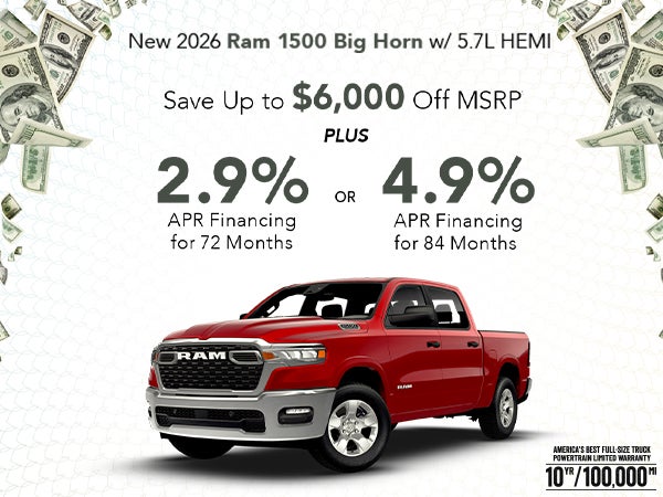 New 2026 Ram 1500 Big Horn w/ 5.7L HEMI