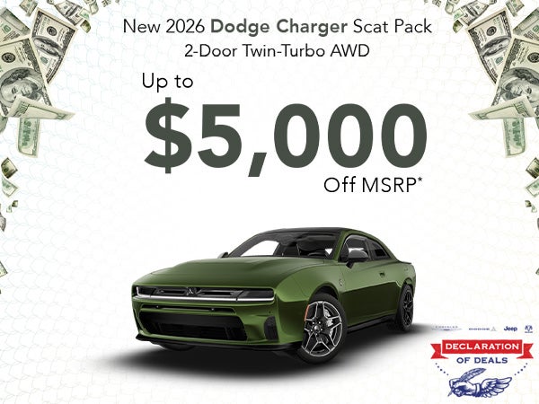 New 2026 Dodge Charger Scat Pack 2-Door Twin-Turbo AWD