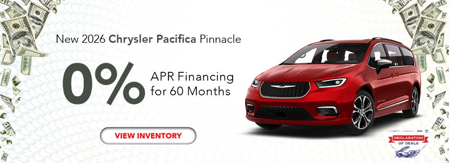 0% APR for 60 Months – 2026 Chrysler Pacifica Pinnacle