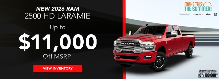 $11,000 Off MSRP – 2026 Ram 2500 HD Laramie