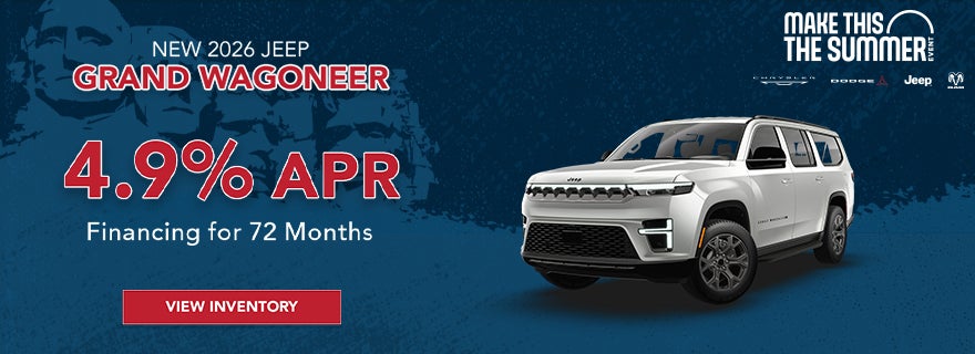 4.9% APR for 72 Months – 2026 Jeep Grand Wagoneer