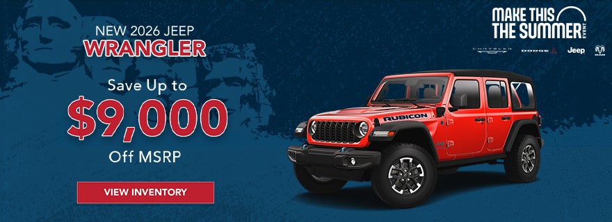 Up to $9,000 Off MSRP – 2026 Jeep Wrangler