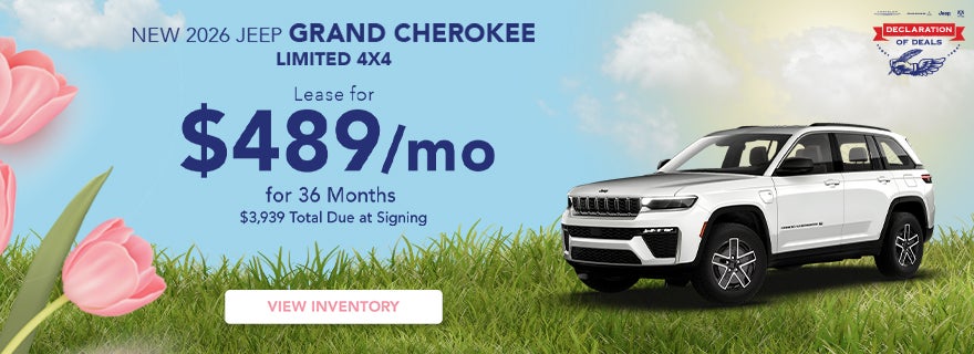 $489/Month Lease – 2026 Jeep Grand Cherokee Limited 4x4