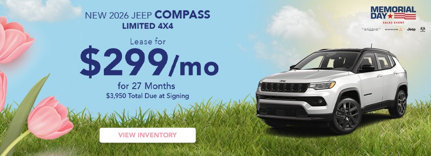 $299/Month Lease – 2026 Jeep Compass Limited 4x4