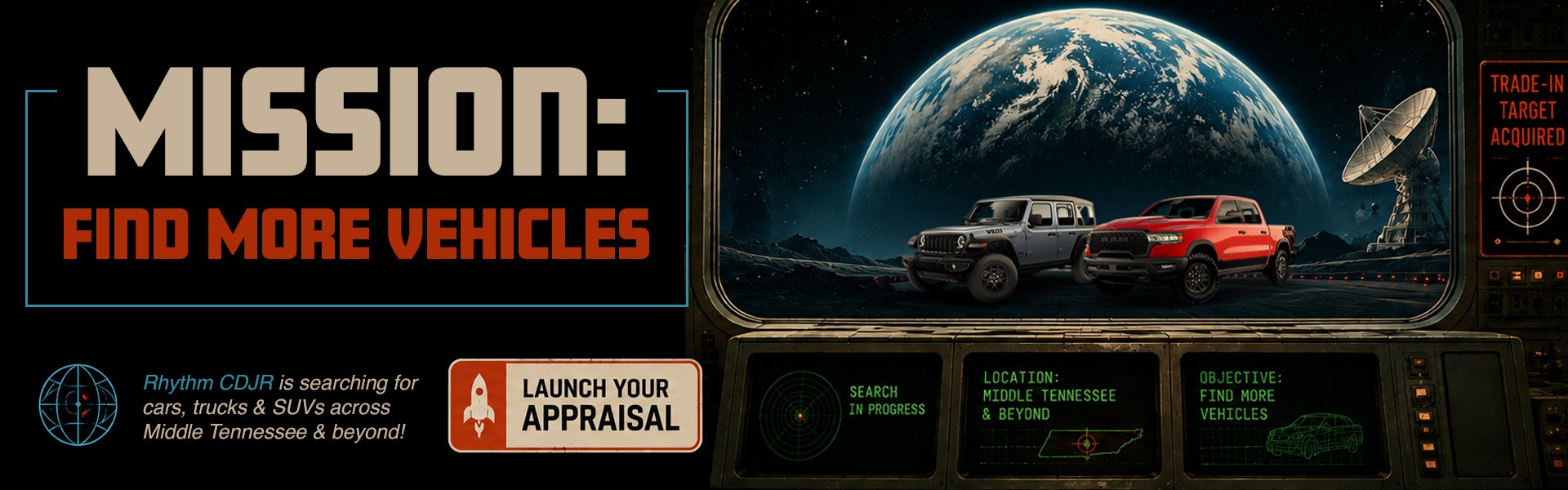 Rhythm CDJR is drafting cars, trucks & SUVs for our pre-owne